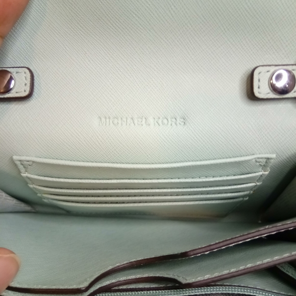 Michael Kors, Women's, Crossbody Bag, Color Blue, Snap Closure - Picture 8 of 16